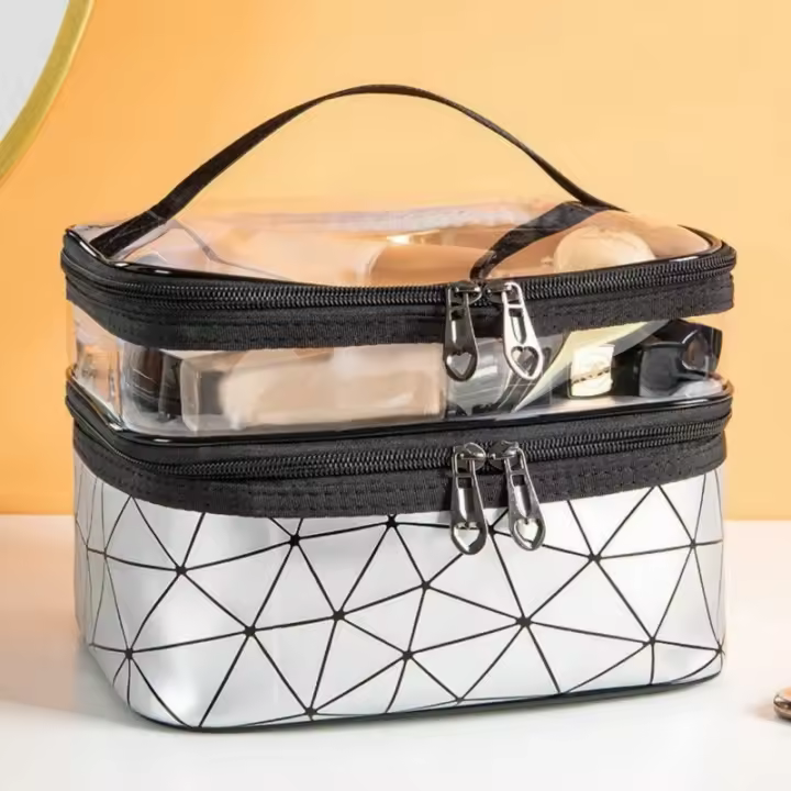Bolso de maquillaje portátil grande y multifuncional coreano Ringer, bolsa de viaje y almacenamiento para uso diverso. - 1
