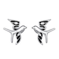 Pendientes de plata de ley 925 para mujer, aretes con forma de libélula y pájaro, joyería fina para boda, novedad - details 15