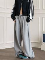 Pantalones de Sudor de Moda Vintage para Mujer Pantalones anchos y sueltos al Estilo Coreano con cremallera Ropa Deportiva Casual para Otoño 2025 - details 5