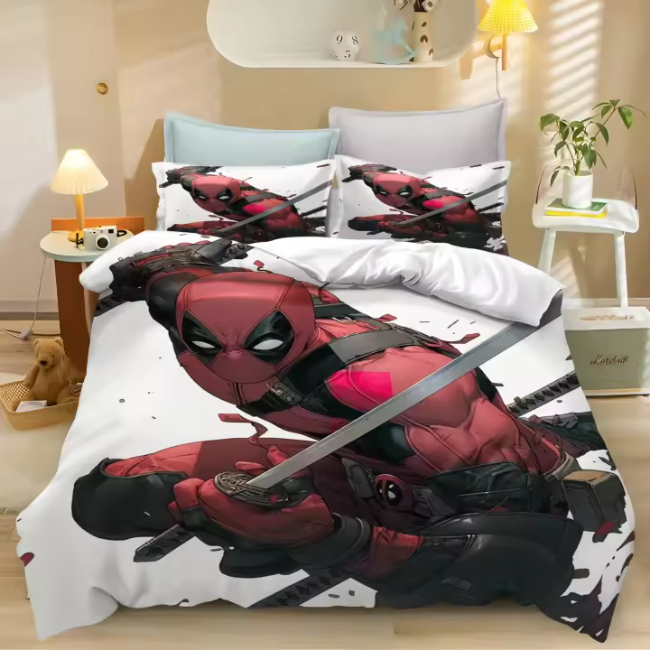 Conjunto de Ropa de Cama Suave y Cómodo Poliéster Queen Size Twin Decoración de Dormitorio - 1