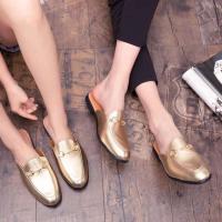 Nuevo Zapatos formales informales de terciopelo estilo francés a la moda color burdeos con remaches de Metal dorado para hombre - details 11