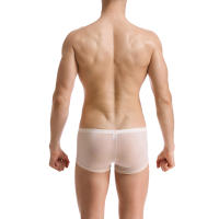 Ropa interior sexy para hombre Mini bóxer de seda de hielo Bragas ultrafinas transparentes Transparente Calzoncillos Homme Cuecas - details 6