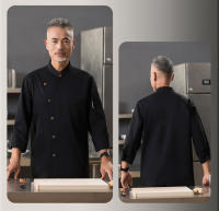 Monos de chef de manga larga para hombre y mujer, uniforme de chef para restaurante occidental, pastelería y repostería - details 15