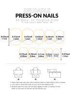 24PCS Uñas Postizas Cortas En Forma De Dátil Y Rosa Con Gradiente Blanco Y Plateado Para Mujer Regalo De Navidad Uñas De Fiesta - details 7