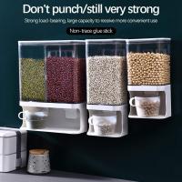 Dispensador de alimentos secos montado en la pared, contenedor de almacenamiento de cereales, contenedores de almacenamiento de cocina de arroz C - details 7