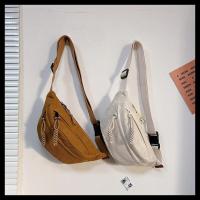 Bolso pequeño de pana para mujer, informal, grande, estilo Hip Hop, para deportes, Color sólido - details 3