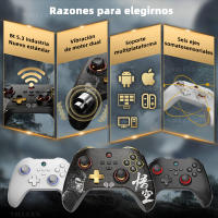 PC Mando inalámbrico Compatible con Bluetooth Gamepad mecánico con gatillo Hall, 3D giroscopio, Joystick para ordenador, Windows 7, 10, 11, Steam Deck, Switch, ios, Android Joystick - details 3