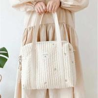 Bolsa de Mamá Estilo Coreano para Recién Nacidos Bolsa de Mano Grande con Cojines Bordados para Almacenamiento de Pañales en Carrito - details 0