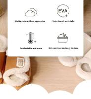 Zapatillas de algodón con Velcro para mujer, suela exterior de EVA suave para interiores y exteriores, plantilla de felpa, estilo de plataforma, fácil de combinar, novedad - details 2