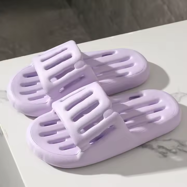 Pisando mierda interior hogar hogar baño fuga de agua antideslizante hotel zapatillas geniales. - 1