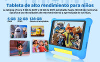 HotLight Tablet para niños Android 13,Tableta Infantil 7 Pulgadas con 5GB RAM 32GB ROM (TF 128GB),Cámara Doble,Bluetooth,Control Parental,Funda EVA (Azul) - details 1
