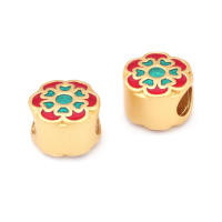 Pulseras de Brass Dorado Mate 4PCS Grande Agujero Abalorios para Hacer Joyas DIY - details 159