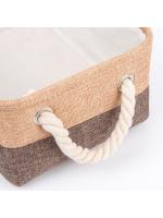 Cesta De Almacenamiento De Ropa Para Bebé Organizador De Lino Plegable Para Calcetines Sujetadores Y Juguetes En Colores Gris Azul Oscuro Café Rosa Beige Verde - details 7