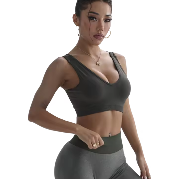 Sujetador deportivo sin costuras para mujer, ropa interior de licra, elástica, transpirable, mejora el pecho, para el día a día, novedad - 1