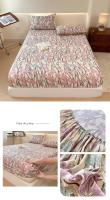 Bonenjoy-sábana ajustable de estilo Floral, ropa de cama suave, transpirable, protectores de colchón, fundas de cama para el hogar (sin funda de almohada) - details 5