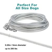 Cable de Atadura para Perros con Revestimiento de PVC Resistente a Masticaciones Longo suficiente para Perros Grandes Adecuado para Acampar al Aire Libre - details 3