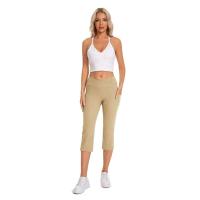 Lubygaga Pantalones de yoga con calzoncillos de bolsillo, leggings de ejercicio elásticos en 4 direcciones para mujer de talla grande - details 0