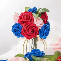 Rose Artificial Flowers 25/50pcs Foam Fake Roses Wedding Bouquets Centerpieces Mothers Day Valentines Gifts Party Decoration - details 5