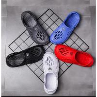 Sandalias ligeras de EVA para hombre, zapatos informales con agujeros, zuecos para amantes del jardín en casa, zapatillas planas de playa al aire libre, talla grande 49 - details 10