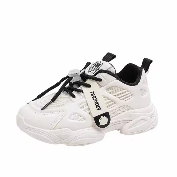 2025 primavera y verano nuevos zapatos deportivos para niños zapatos de malla transpirable para niñas zapatos para niños medianos y mayores zapatos casuales de suela suave - 1