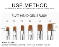 Brocha de Gel KADS para Uñas Acrylic Art Pens Decoración de Dibujo Herramientas de Manicura Accesorios de Utlileria de Gel Brush UV - details 7