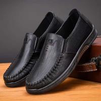 Otoño 2024 nuevos mocasines de cuero PU para hombres cómodos zapatos planos de negocios sin cordones con fondo suave para la temporada de invierno de boda - details 0