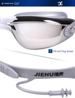 Gafas de natación antivaho de silicona HD electrochapadas para miopía en adultos de -1.5 a -8.0, personalizadas con diferentes grados para ojo izquierdo y derecho - details 4