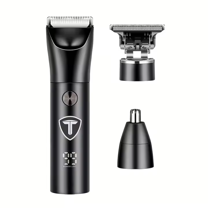 Cortadora de pelo profesional para hombres, recortadora de ingle y cuerpo, Afeitadora eléctrica reemplazable, máquina de aseo multifuncional - 1