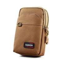 Bolsa de nailon para teléfono para hombre, bolsa de nailon para acampar, color caqui, de una/doble capa, para teléfono móvil, EDC Molle, cinturón, riñonera - details 26