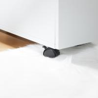 Mesa Auxiliar con 2 Estantes Consola Mesita de Noche con Ruedas Mesa Blanca Mesita 70 x 35 x 60 cm FBT34-W ES - details 66