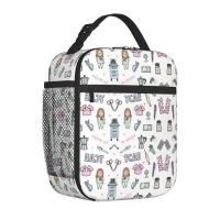 Bolsas de Almuerzo de Dibujos Animados de Enfermeras Contenedor de Alimentos Aislado para Nurse - details 0