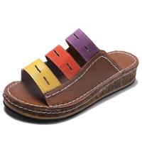 Zapatillas de tacón de cuña para mujer, zapatos de verano - details 3