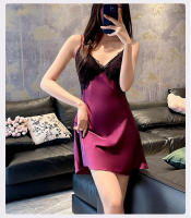 Elegante Vestido de Noche de Seda de Hielo Robe de Dormir de Alta Gama para Mujeres - details 11