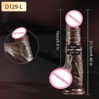 Empaquetado privado Dildos realistas sexys Piel deslizante Prepucio Testículos Dildo Estimulación anal vaginal Strapon Juguetes sexuales grandes para mujer - details 8