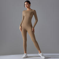 Hamidou-conjunto deportivo de Yoga para mujer, Leggings de gimnasio de secado rápido, de manga larga Camiseta deportiva para correr, pantalones de entrenamiento para correr - details 21