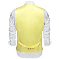 Chaleco de satén de seda sólida para hombre, chaqueta Formal sin mangas, color rojo liso, Tops informales para bodas y negocios, de diseñador, - details 27