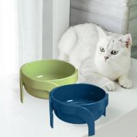 with Stand Raised Cat Bowl Anti overturning HIPS Elevated Dog Bowls Neck Protection Candy Color Cat Food Bowl Kitten - details 3