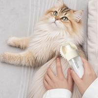 Cepillo de baño de silicona para perros, mango de agarre cómodo, dispensador de champú incorporado, cepillo de masaje para ducha de mascotas, cepillo de limpieza suave para perros - details 4