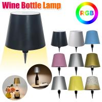 Lámpara de mesa táctil portátil, lámpara inalámbrica para botellas de vino, luz para mesa de comedor, decoración de fiesta de cumpleaños y Navidad - details 2