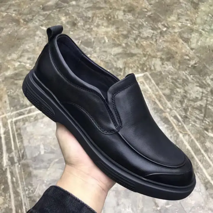 Nuevos zapatos casuales de negocios de cuero con suela gruesa, cálidos y suaves - 1