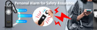 Personal Defense Safety Alarm 130dB With LED Light Rechargeable Self Defense Woman Alarm Key Chain Emergency Anti-Attack White - details 0
