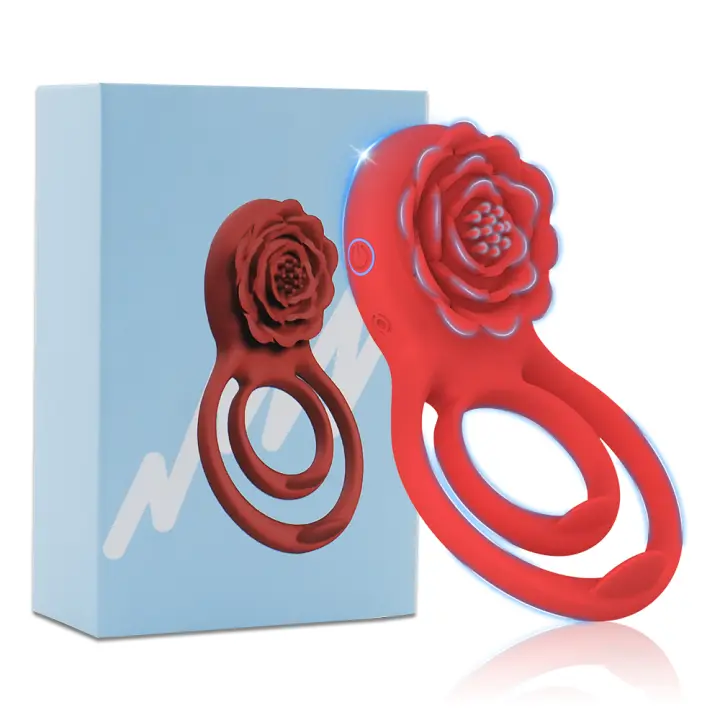 Anillo de Pene con 7 Modos de Vibración Rosa Juguete Sexual para Couples Adultos Precisión en la Estimulación del Clítoris y Testículos para Orgasmás Rápido - 1
