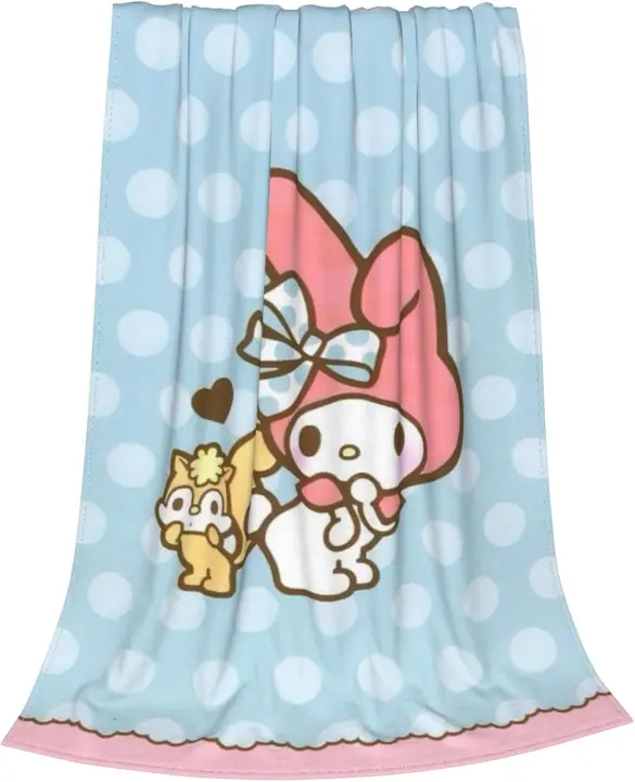 My Bunny Melody Throw Thick Soft Blanket, adecuado para cama, sofá, asiento trasero del coche, viaje, Camping, personajes de Anime japoneses - 1