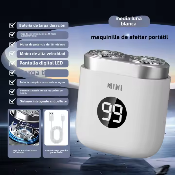 Maquinilla de afeitar eléctrica recargable, lavado de cuerpo completo, maquinilla de afeitar portátil para hombres, mini maquinilla de afeitar - 1