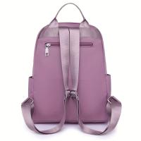 Mochila Vintage Gran Capacidad para Mujer - Bolso Casual de Nylon Ligero, Correas Ajustables, Cierre de Cremallera - details 11