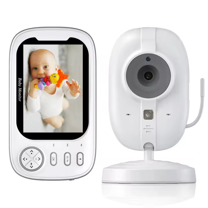 Monitor de bebé con Video de 3,5 pulgadas, cámara giratoria de 360 °, Audio bidireccional, visión nocturna inalámbrica, monitoreo de seguridad de temperatura - 1