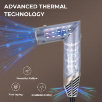 Nuevo peine de aire caliente multifuncional seis en uno secador de pelo plegable rizador peine de peinado automático peine de pelo liso - details 5