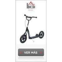 Scooter Patinete para Niños Mayores de 5 Años con 2 Neumáticos de Caucho Inflable con Doble Freno Manillar Ajustable en Altura Soporte 100 kg 135x58x88-94 cm Azul - details 12