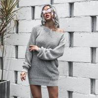 Vestido de ganchillo para mujer, corte holgado, un hombro, moda Otoño-Invierno 2025 - details 17