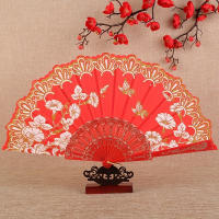 12 piezas elegante acordeón chino tradicional, estampado floral, estilo oriental retro, plegable, para bodas, danza, fotografía, accesorios para vestidos largos - details 4